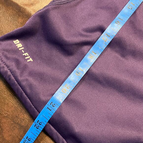 Nike Dri-Fit Full Zip Running Jacket Purple Lime M Reflective Pockets 384423-535 - Picture 15 of 16